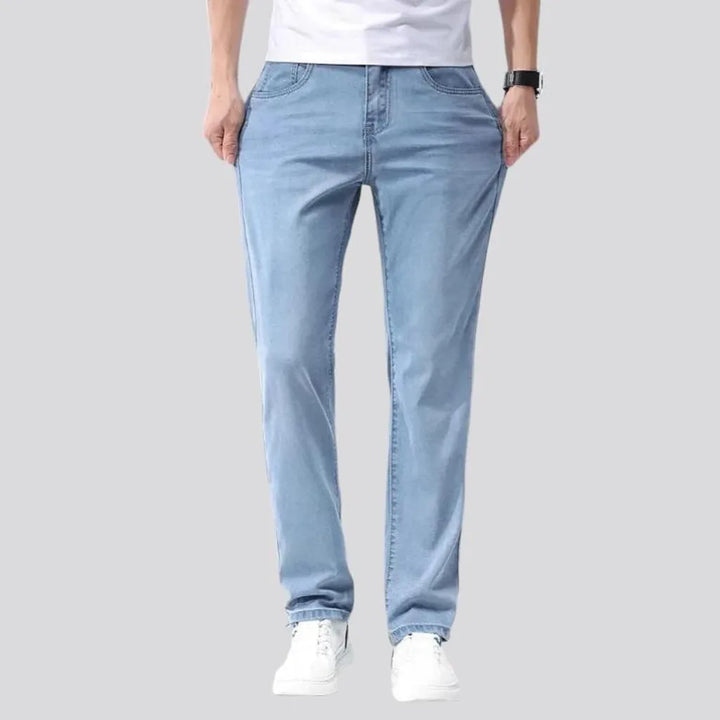 Thin men's classic jeans