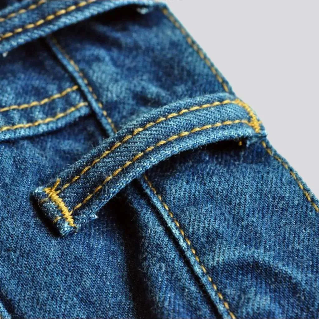 Medium wash men's selvedge jeans