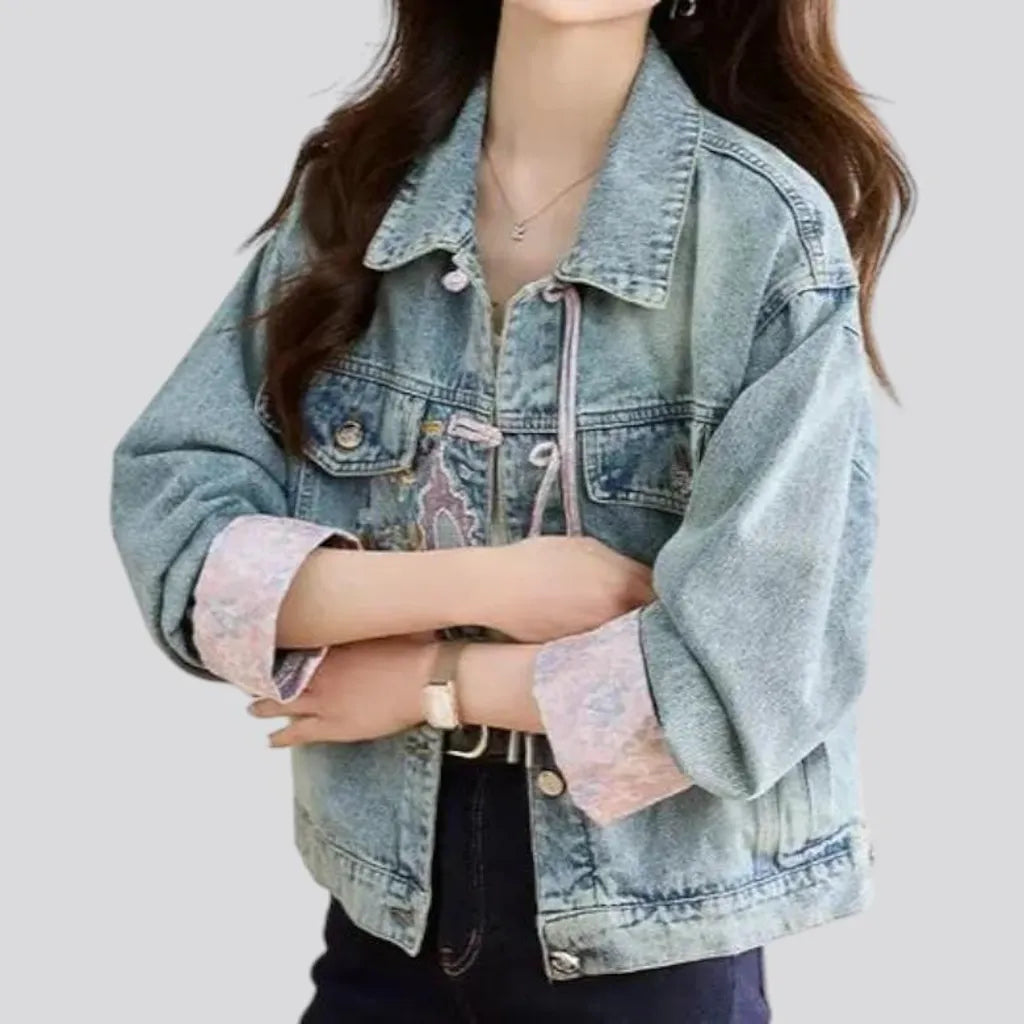 Oversized vintage jeans jacket