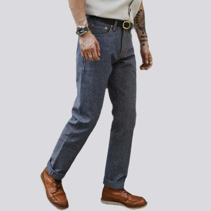 Straight high-quality men's selvedge jeans