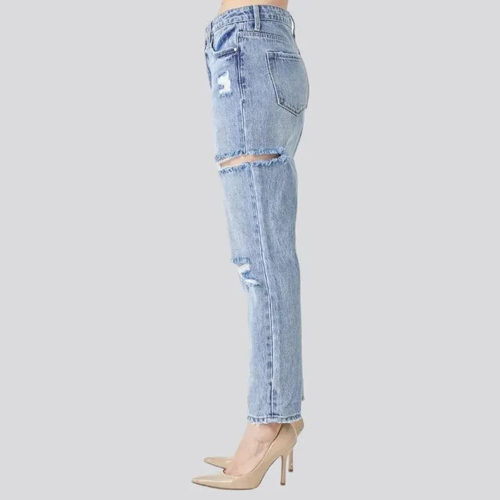 Mom distressed jeans
 for women