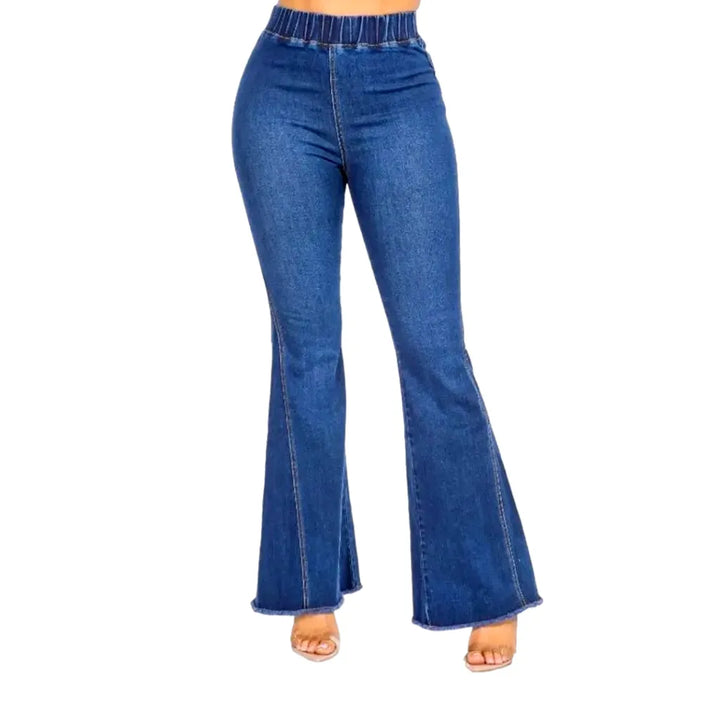 Comfortable Stretchable Bootcut Women's Jeans - Blue