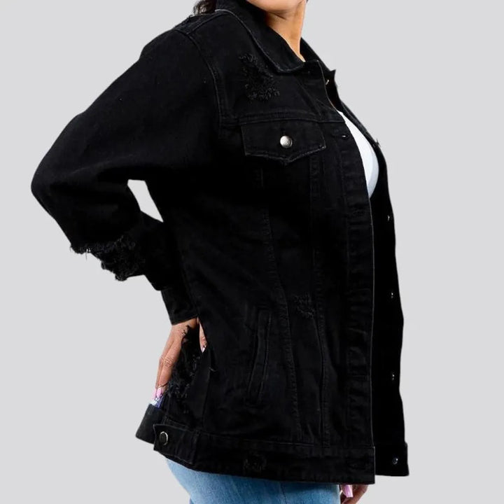 Chic oversized denim jacket for women