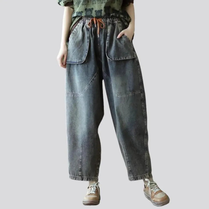 High-waist vintage jean pants
 for ladies