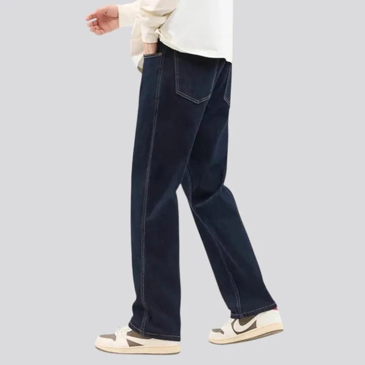 Casual loose-fit stretchable men's jeans