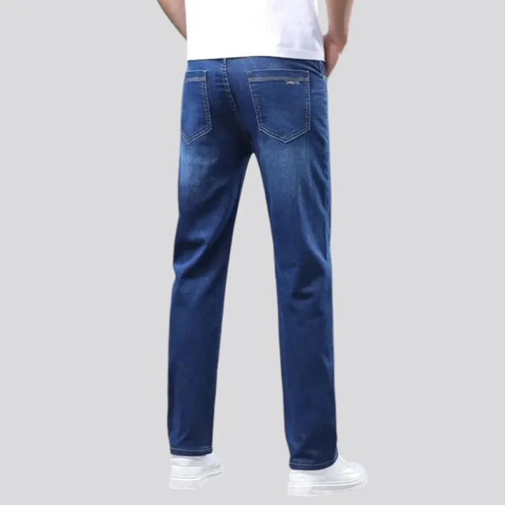 Classic casual sanded jeans for men