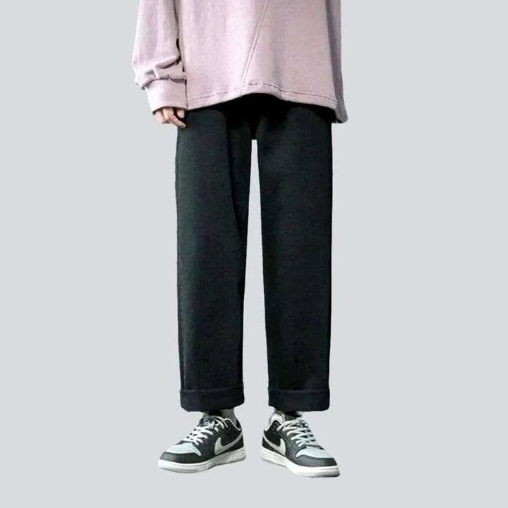 Korean streetwear loose denim pants