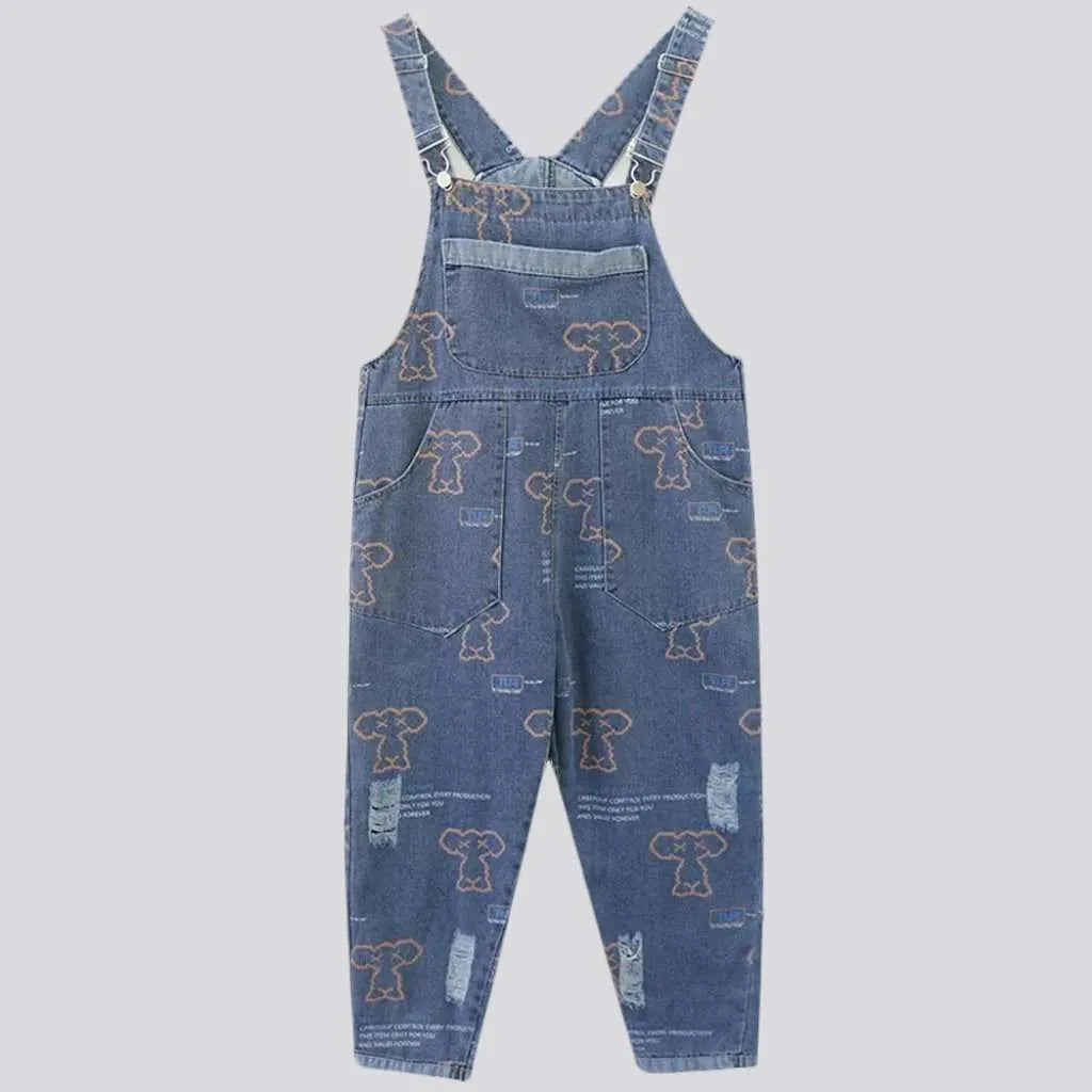 Women's jeans y2k style overall