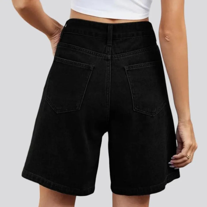 High-waist street jean shorts
 for ladies