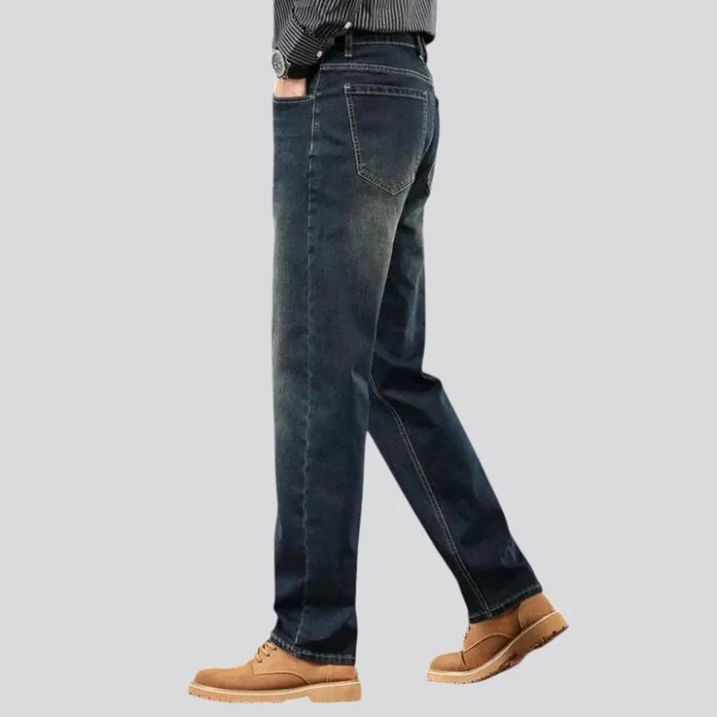 High-waist men's jeans