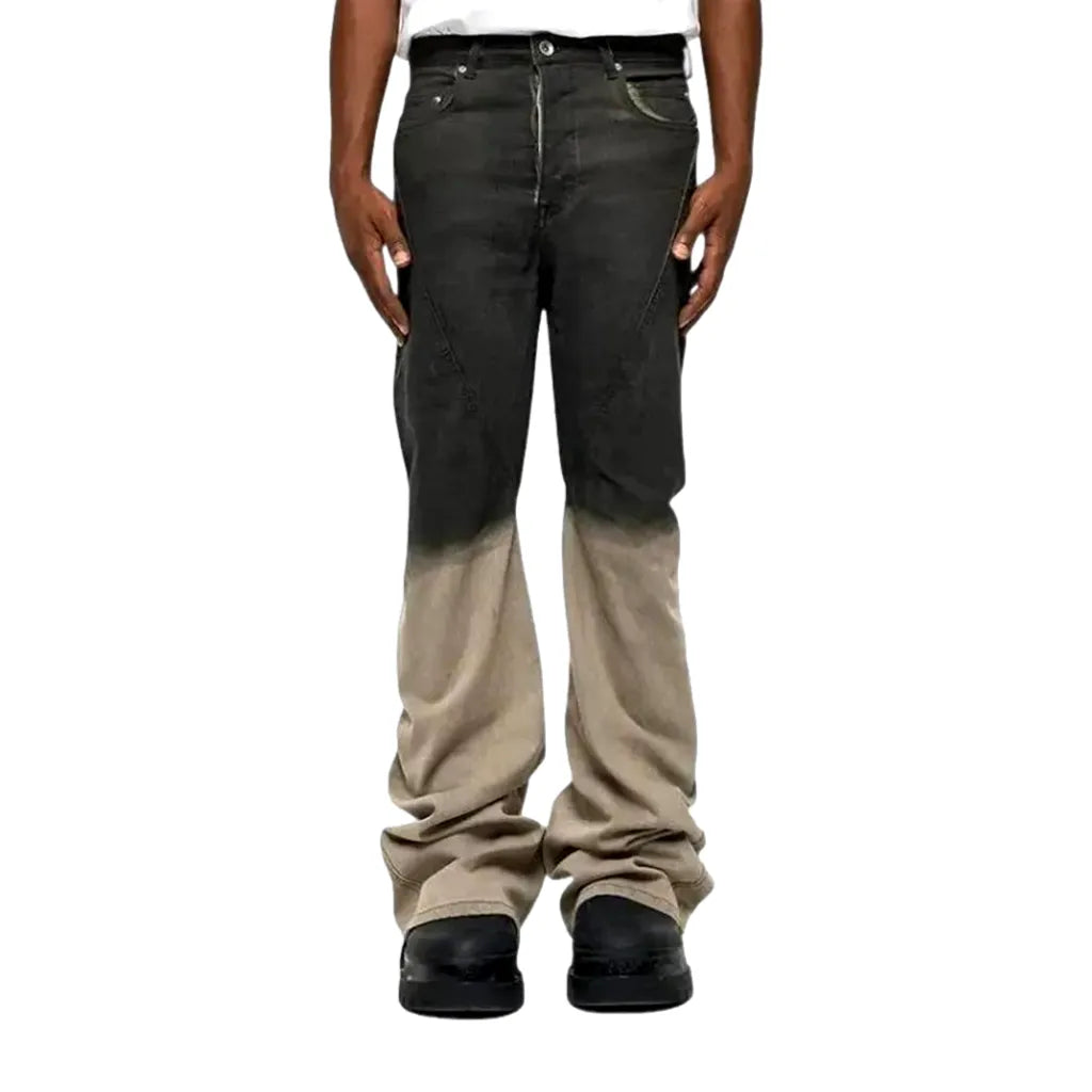 Stretchable Mid Waist Jeans for Men - Grey