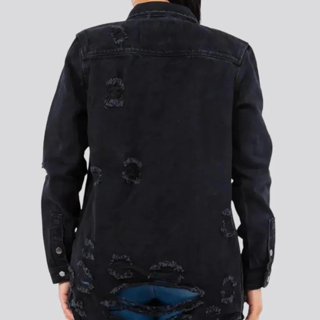 Elevate your style with women's denim shirt