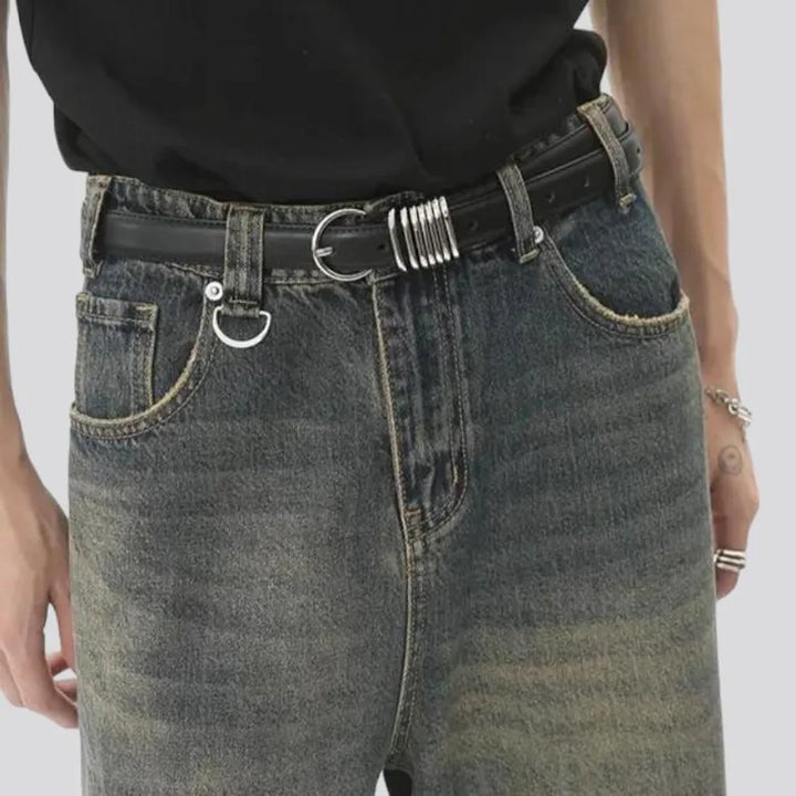 Baggy men's aged jeans