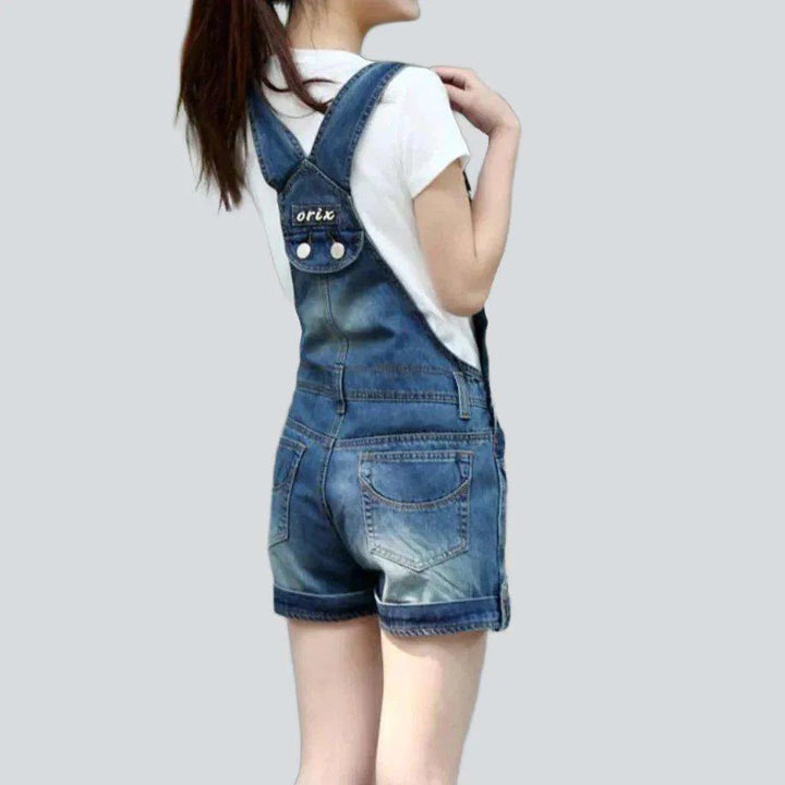 90s style jeans overall shorts for ladies