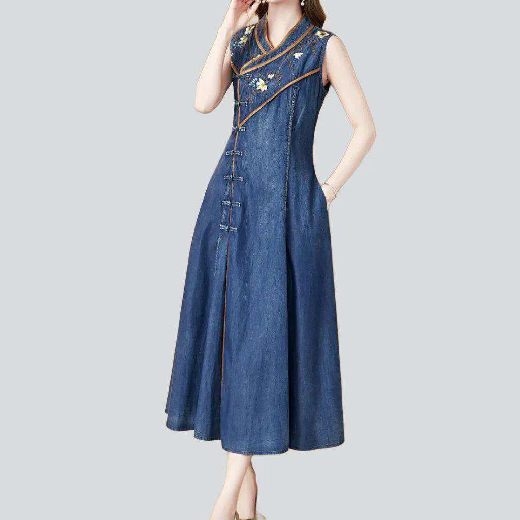 Urban flared denim dress