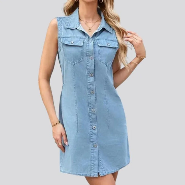 Mini light 90s jeans dress