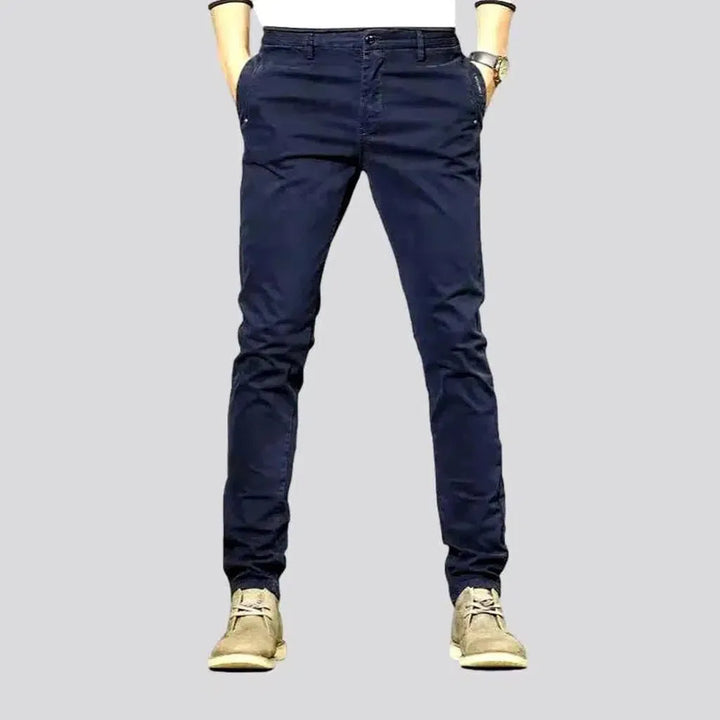 Slim stretchy men's denim pants