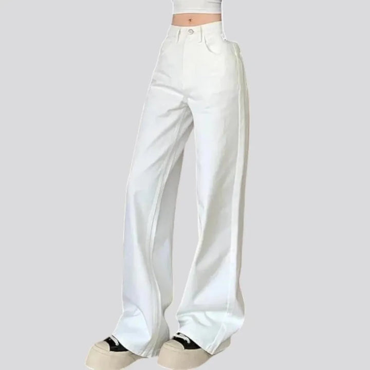 Street white jeans
 for ladies