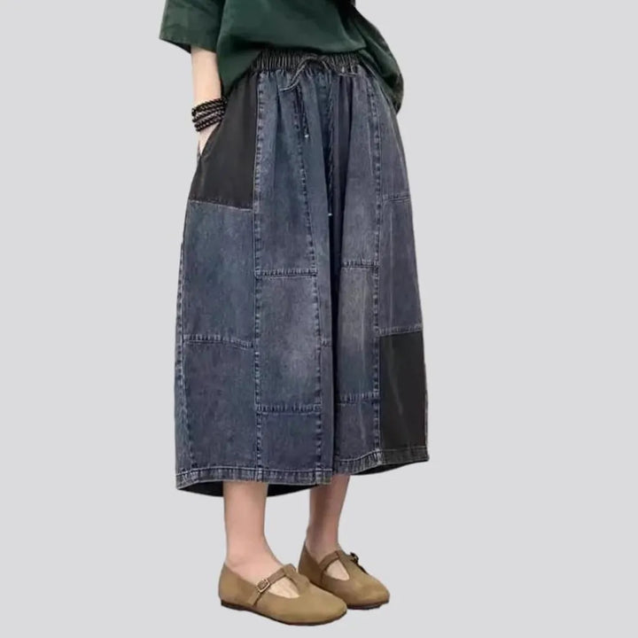 Street culottes women's denim pants