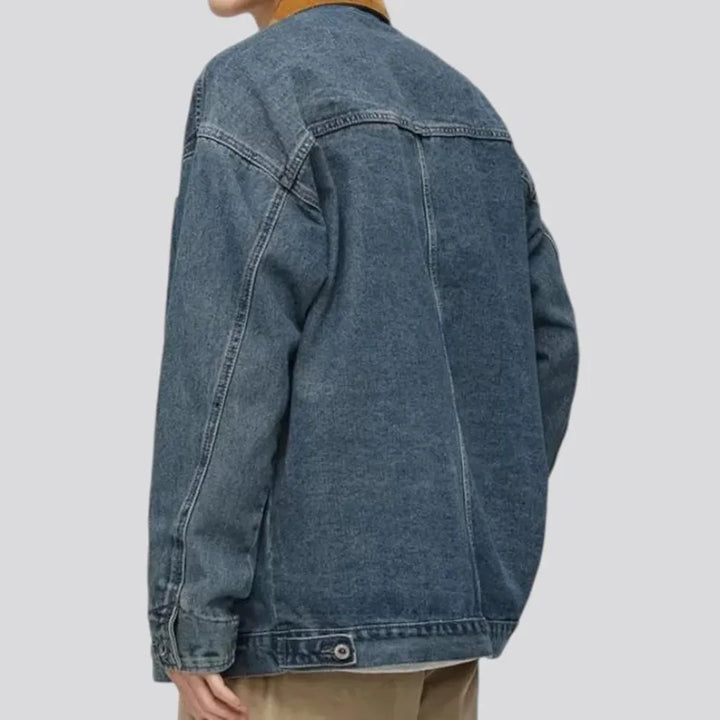 Retro fit denim jacket for men