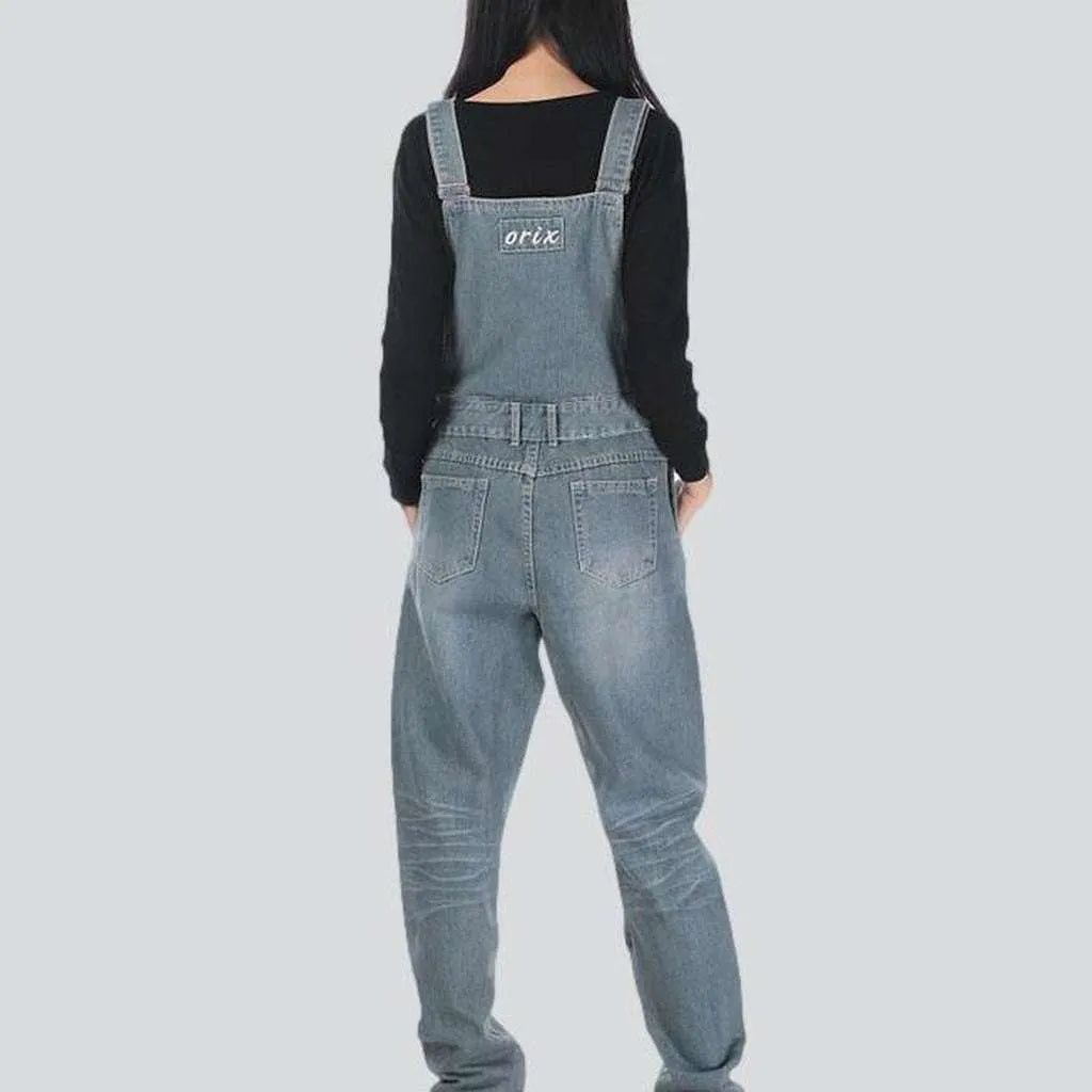 Baggy jean overall for ladies