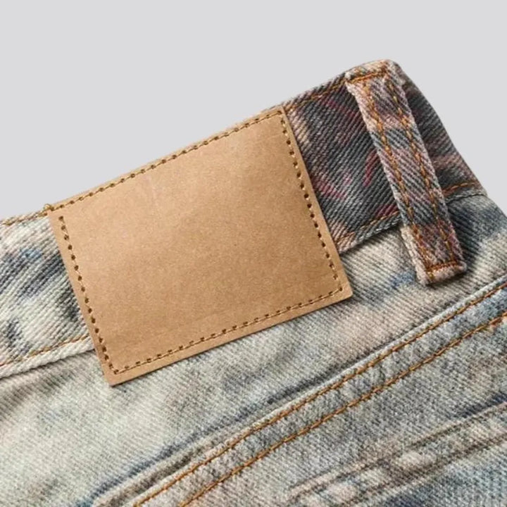 Mid rise multi-color men's jeans