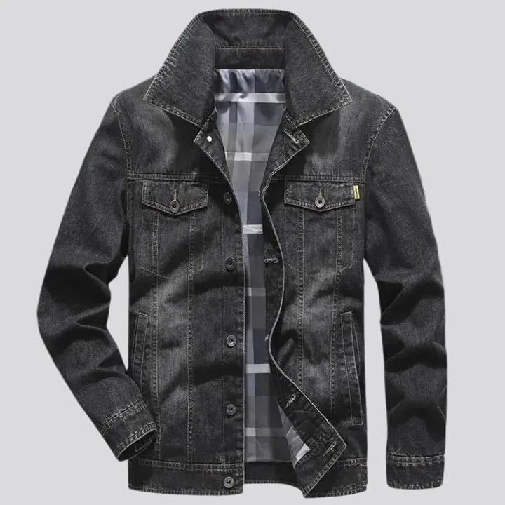 Sanded slim-fit men's jean jacket