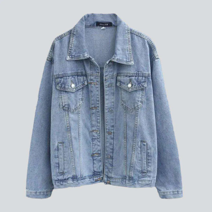 Light wash women's denim jacket