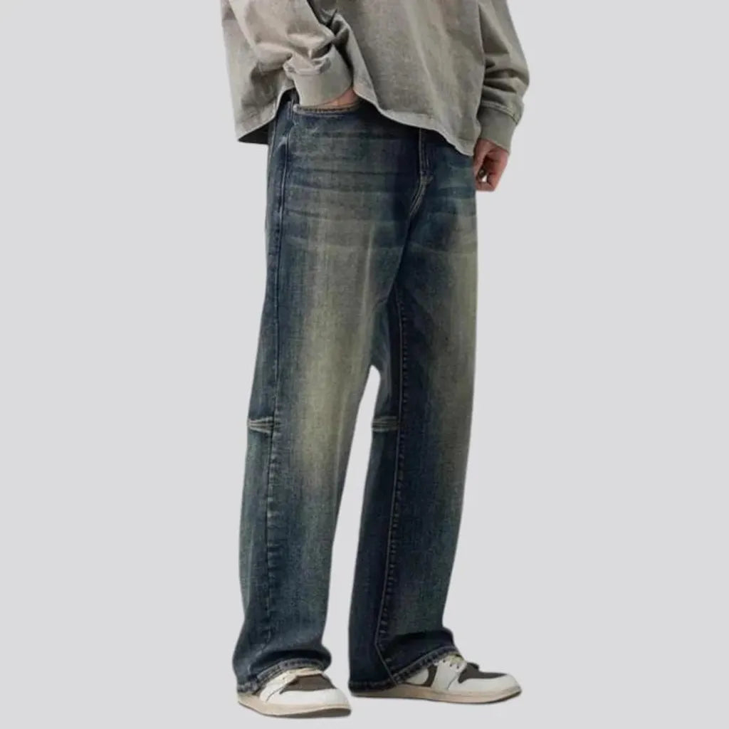 Retro baggy style men's jeans