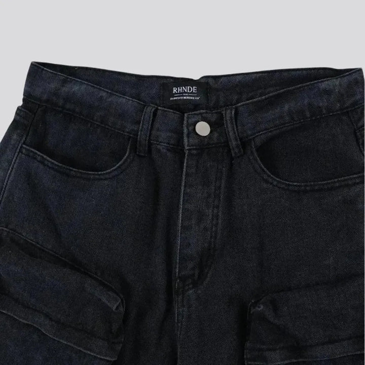 Boho style cargo men's jeans