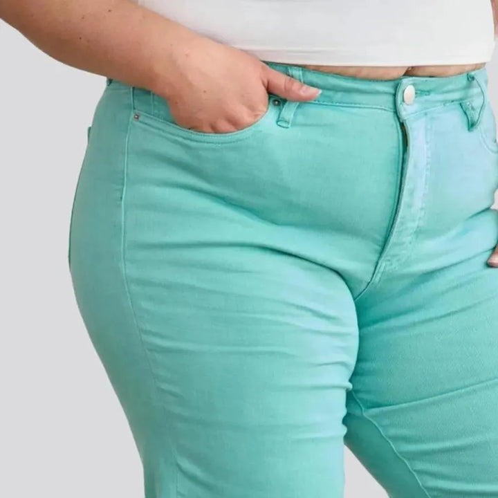 Plus-size women's straight jeans