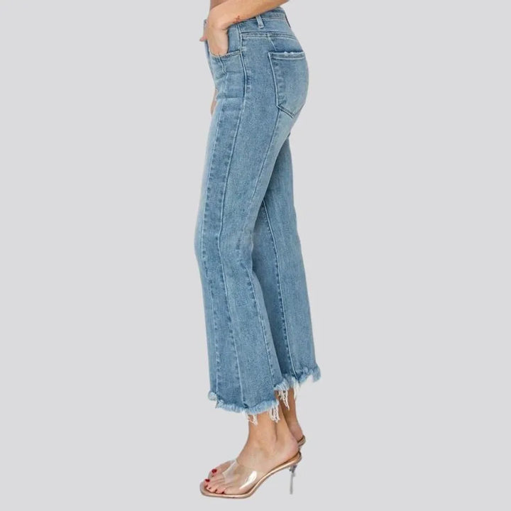 Women's cropped-bottoms jeans