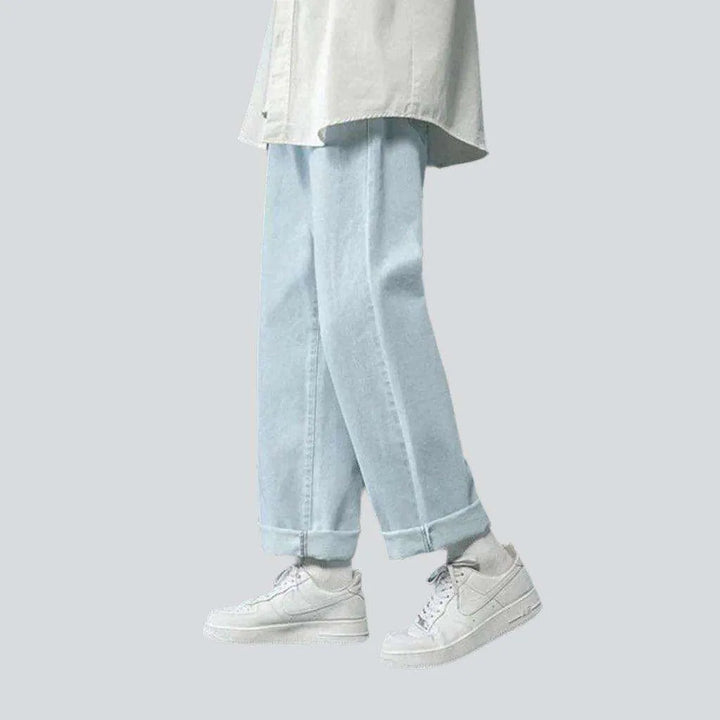 Korean streetwear loose denim pants