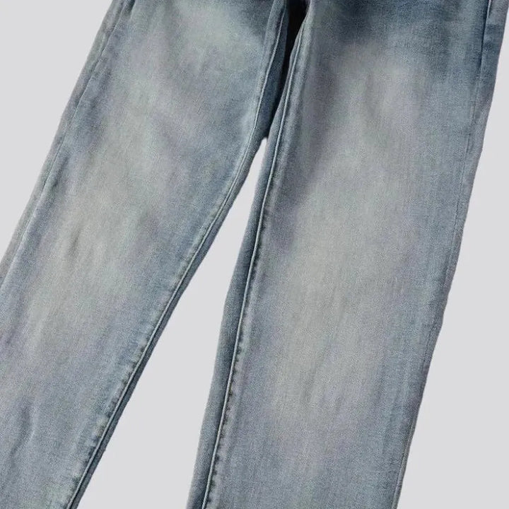 Skinny men's furrowed jeans