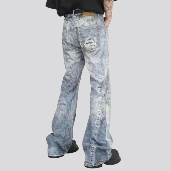 Stylish flared men's jeans