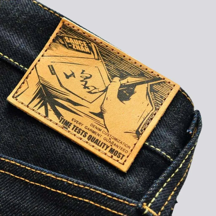 Slim raw self-edge jeans
 for men