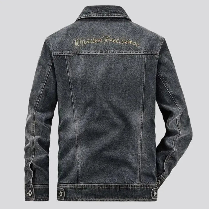 Stylish casual men's jean jacket