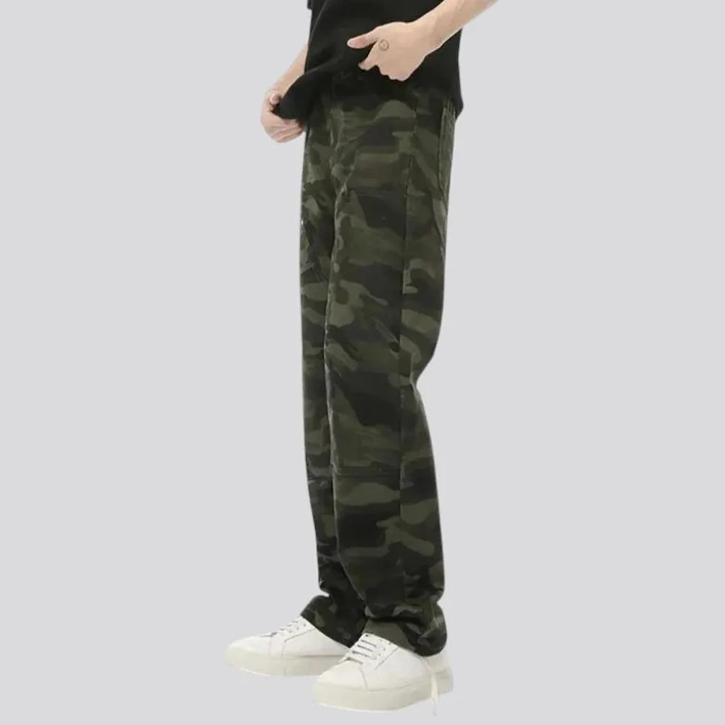 Cool multi-color street style men's jean pants