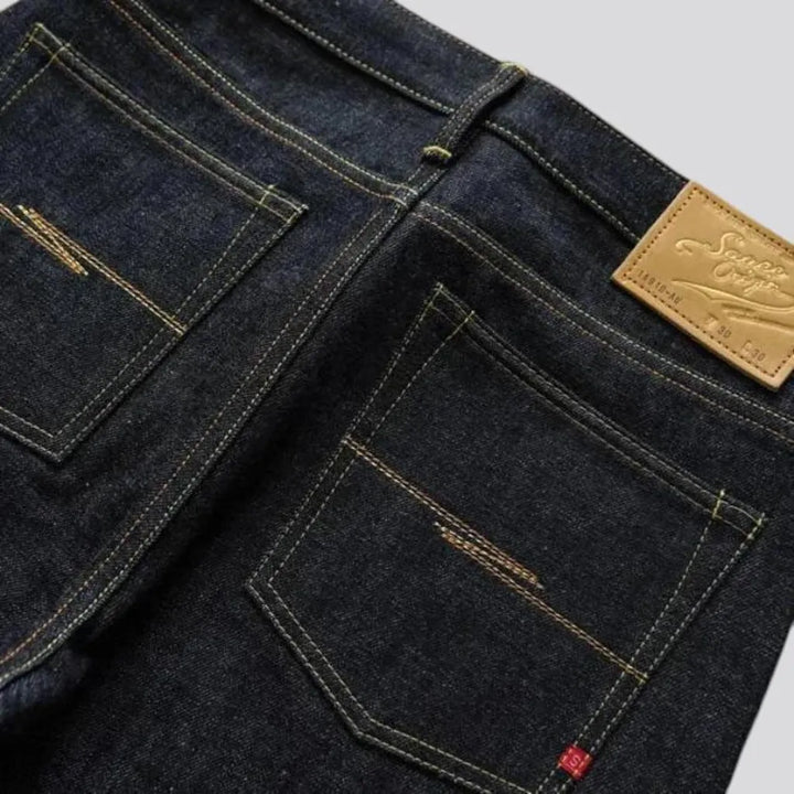 Mid rise selvedge men's jeans