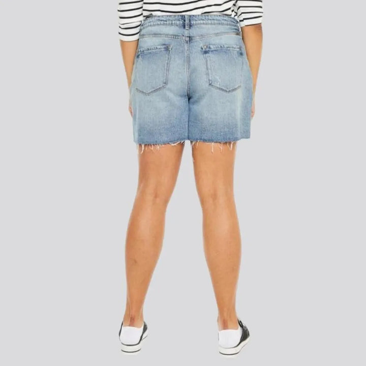 Vintage high-waist denim shorts for women