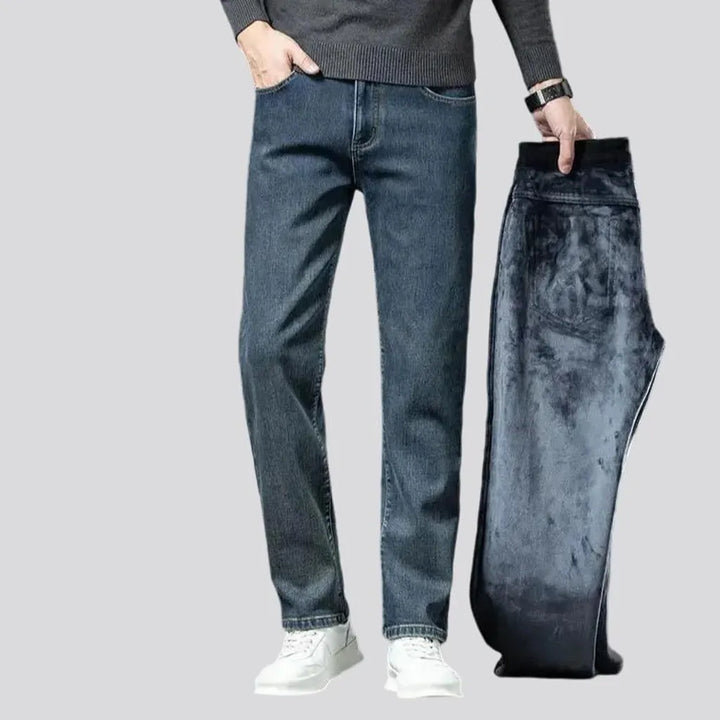 Vintage tapered-fit casual men's jeans