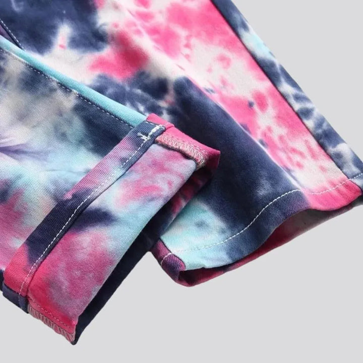 Y2k men's tie-dyed jeans