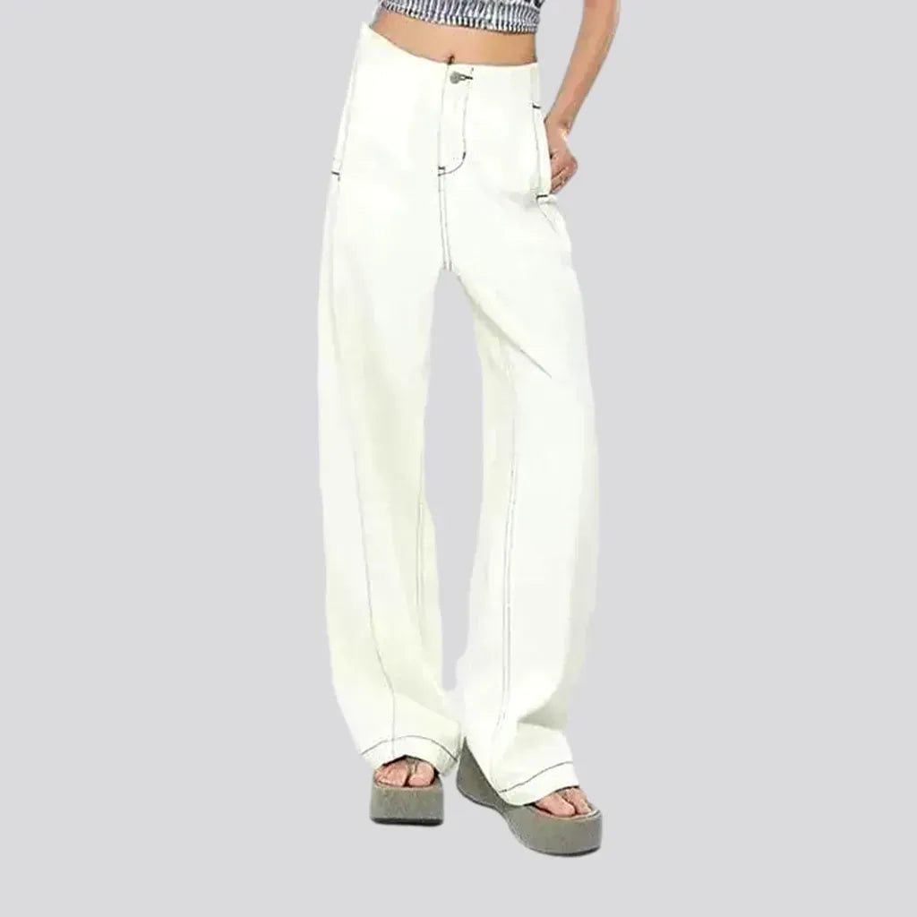 High rise women's jean pants