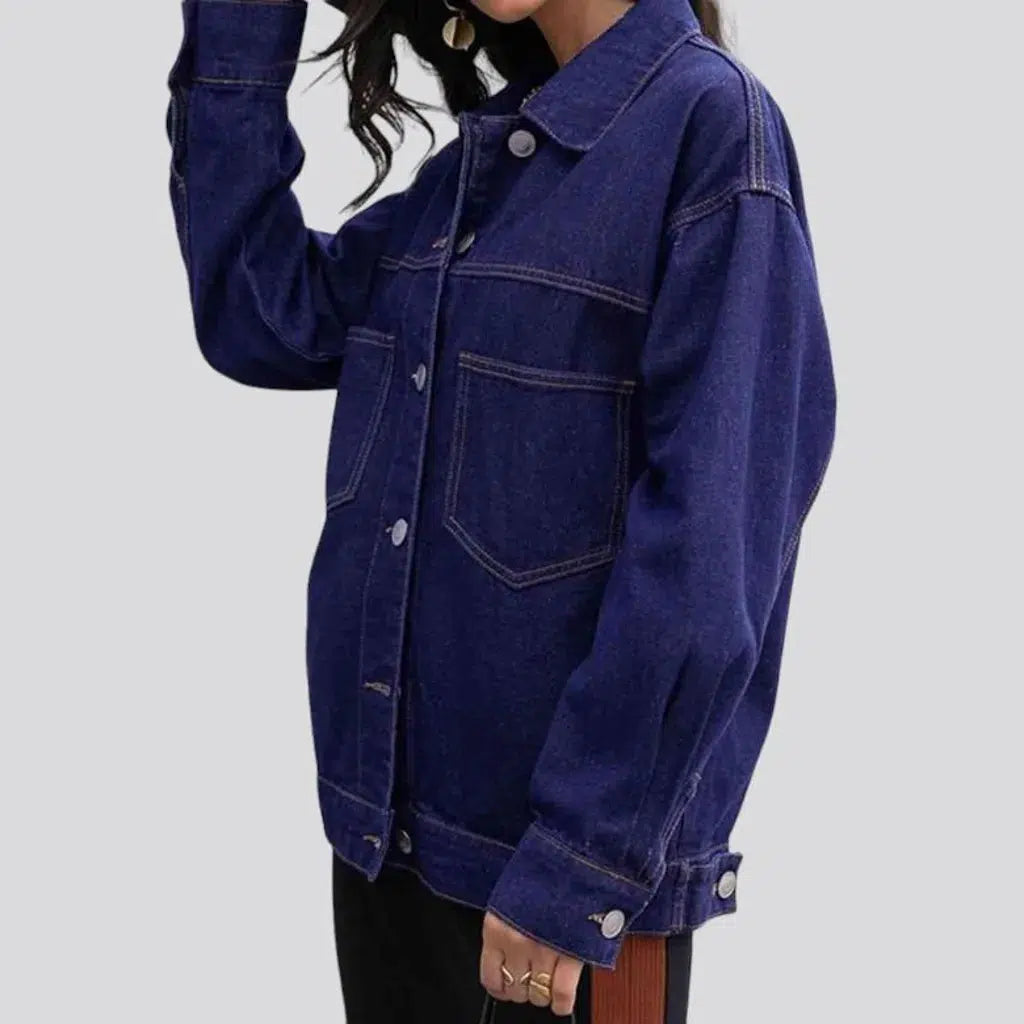 Dark-wash women's jeans jacket