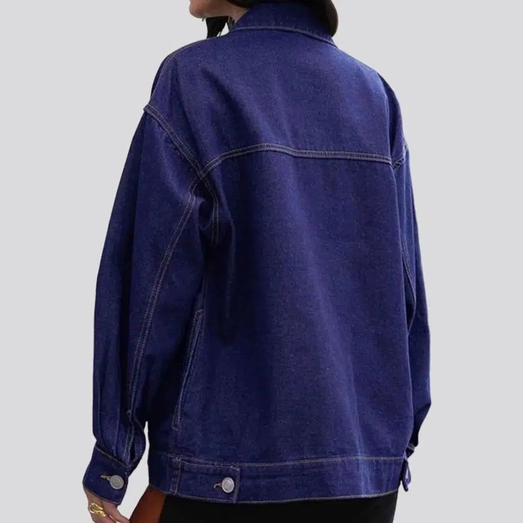 Dark-wash women's jeans jacket