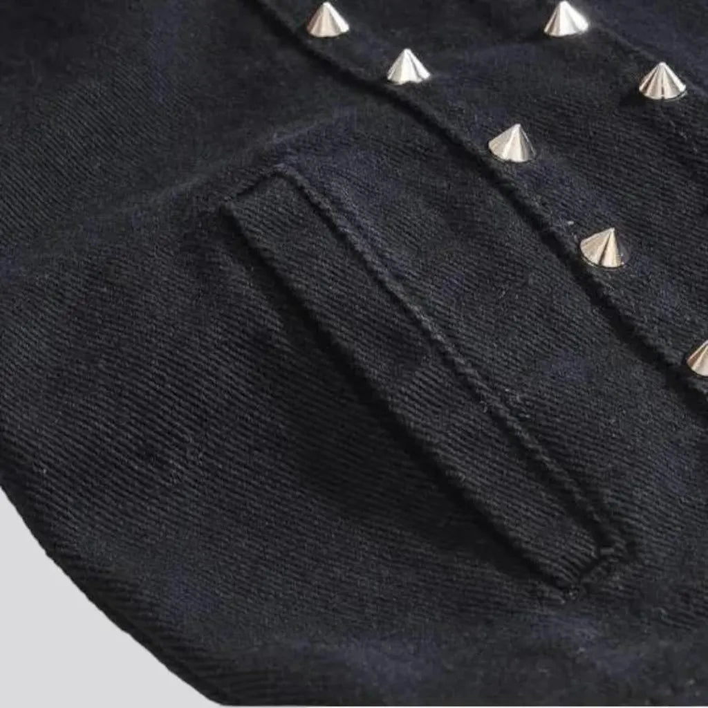 Embellished y2k denim men's vest