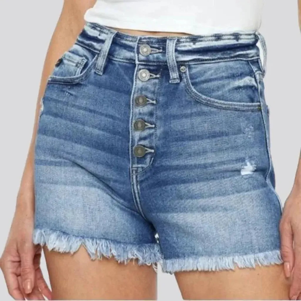 Straight classic jean shorts