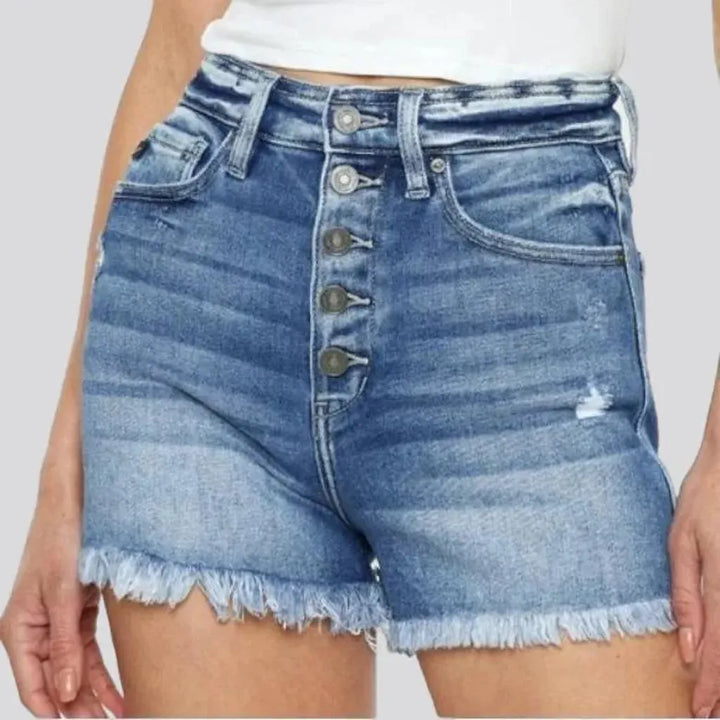 Straight classic jean shorts