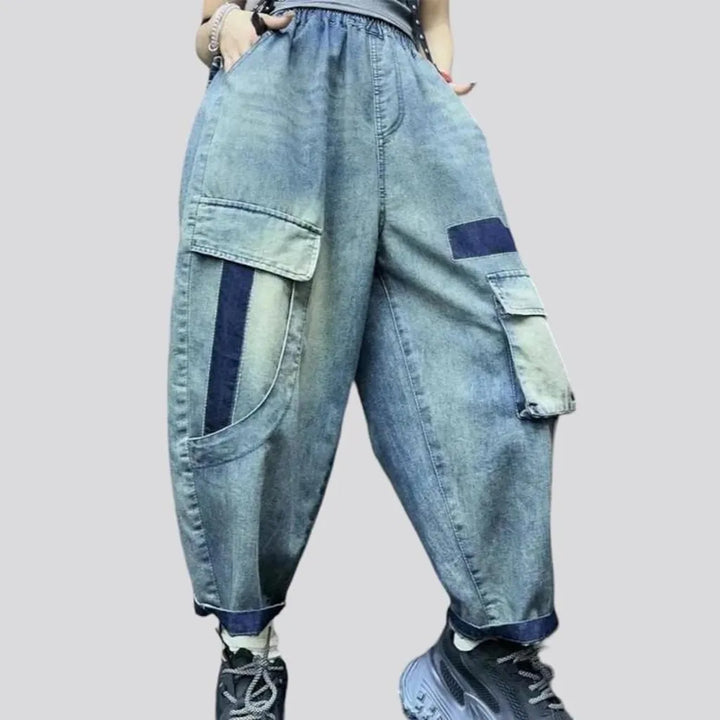 High-waist fashion jeans pants
 for ladies