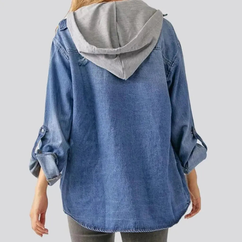 Oversized women's jean shirt